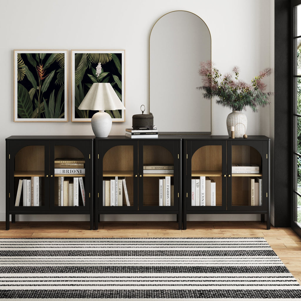 Curio Cabinet Credenza with Glass Door