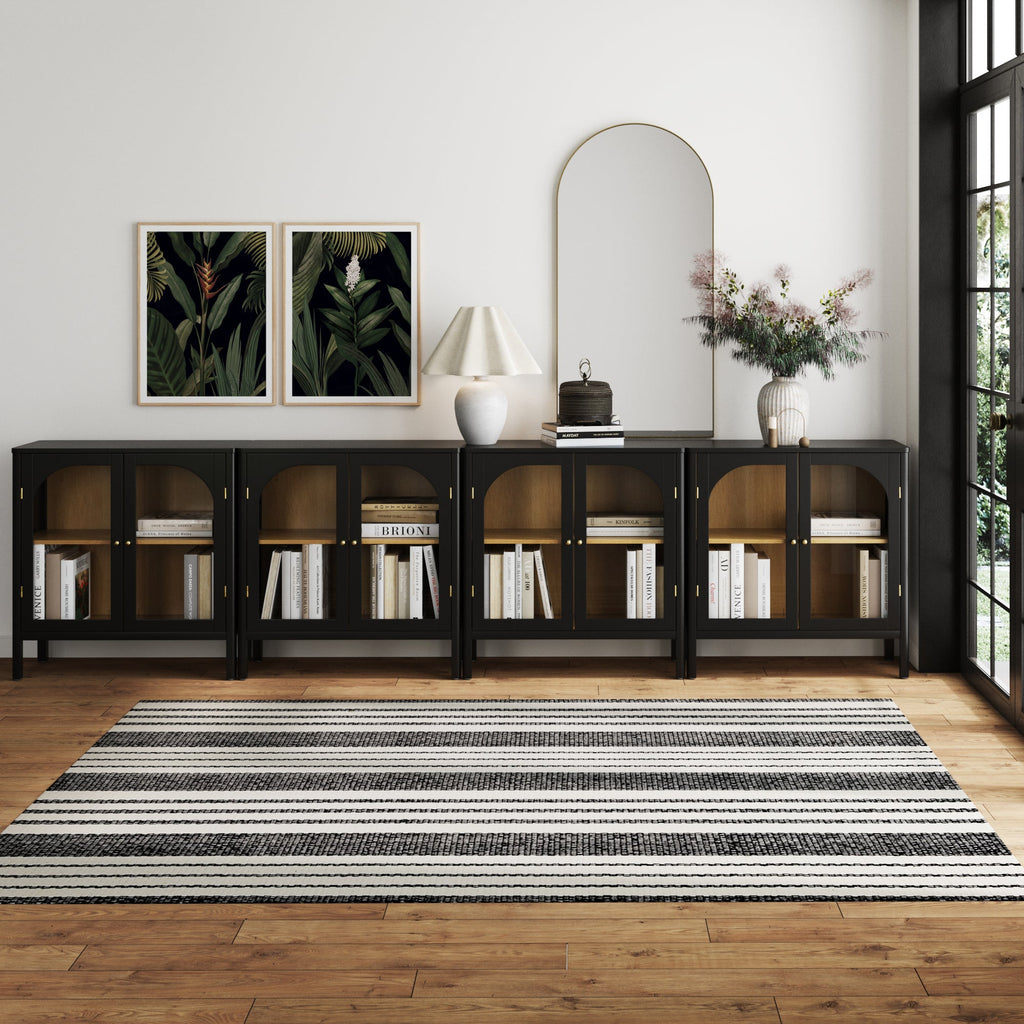 Arched Glass Door TV Console for TVs up to 100"