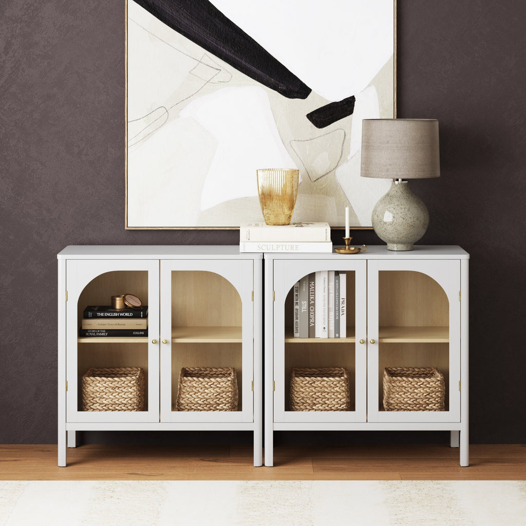 Curio Cabinet Credenza with Glass Door