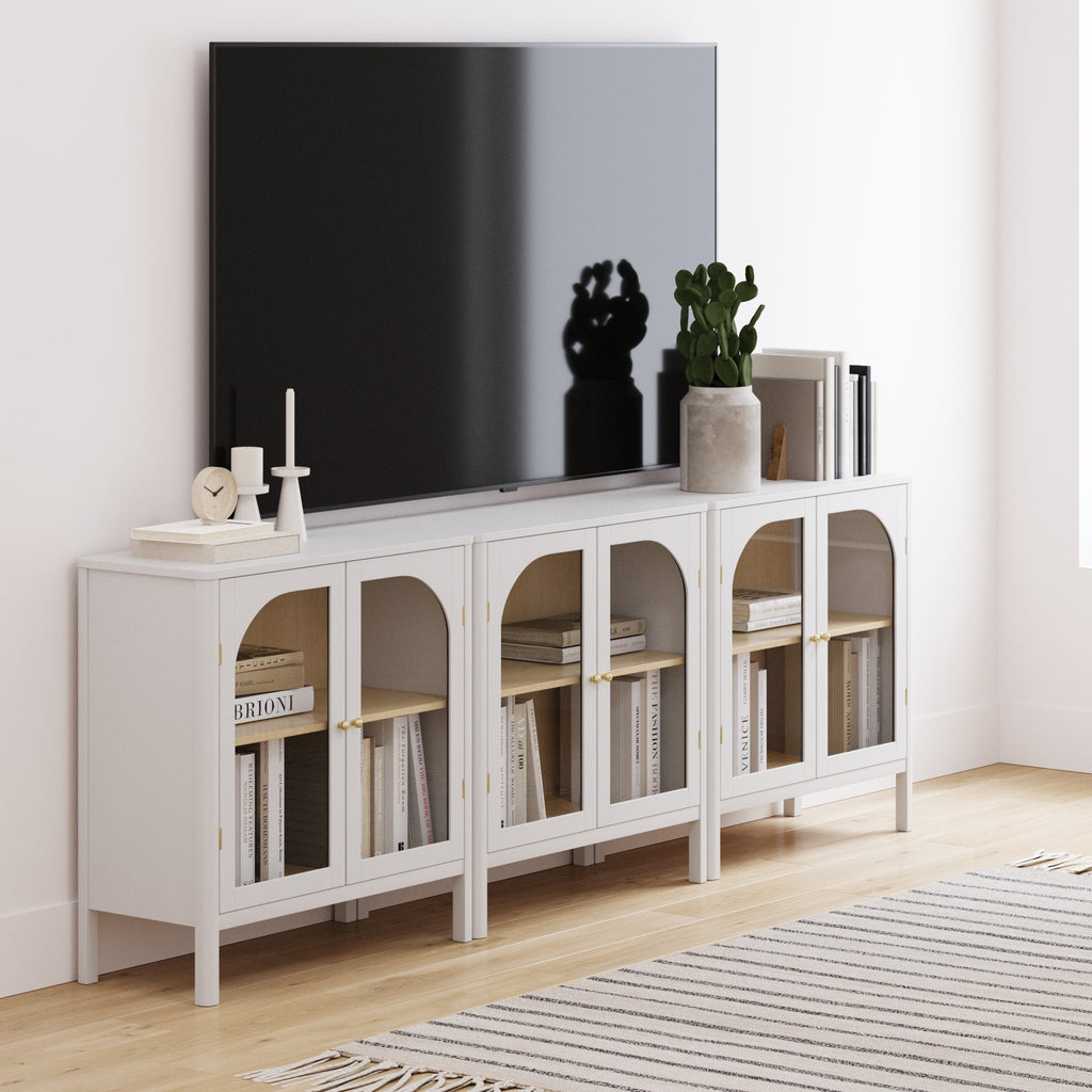 Curio Cabinet Credenza with Glass Door
