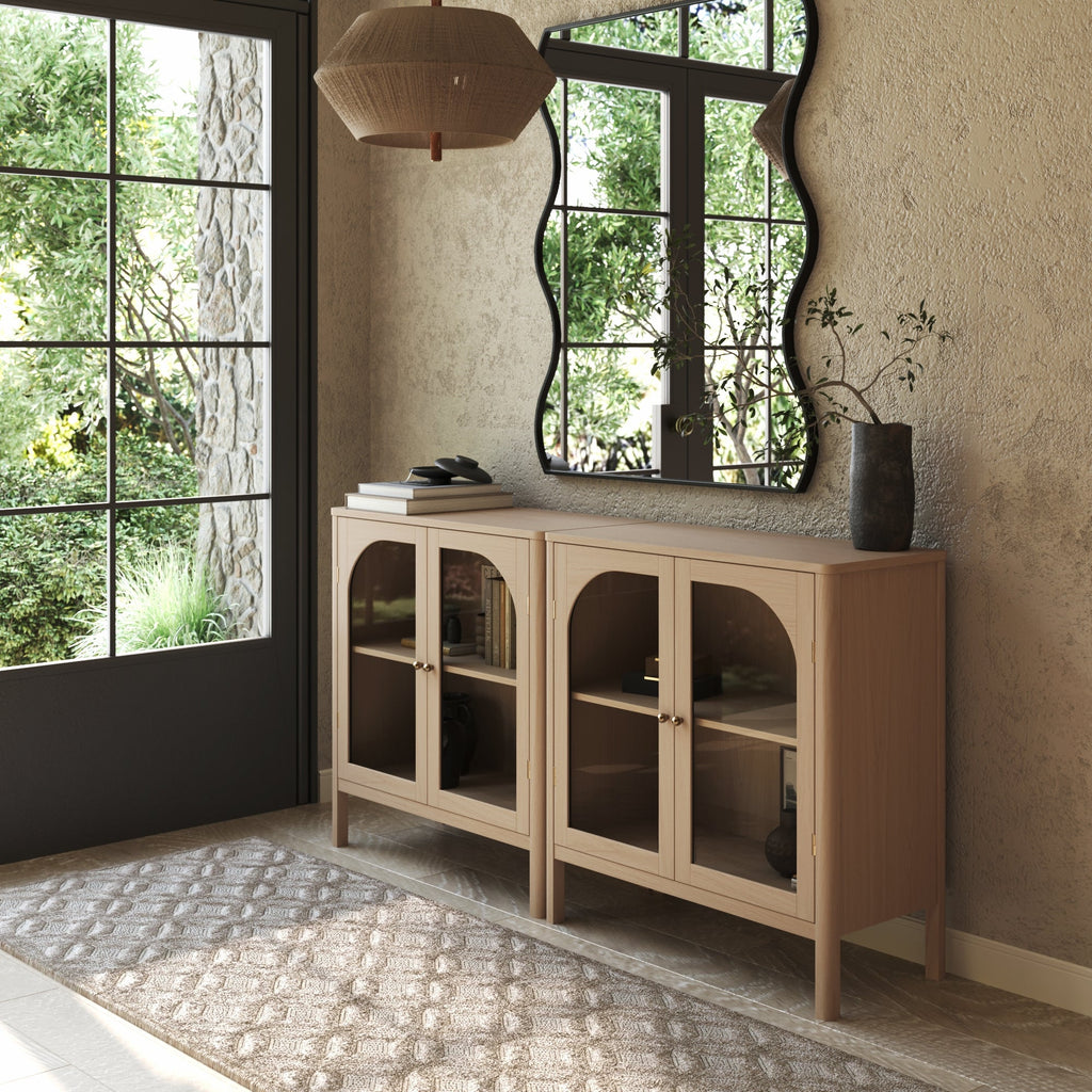 Arched Glass Door TV Console for TVs up to 65"