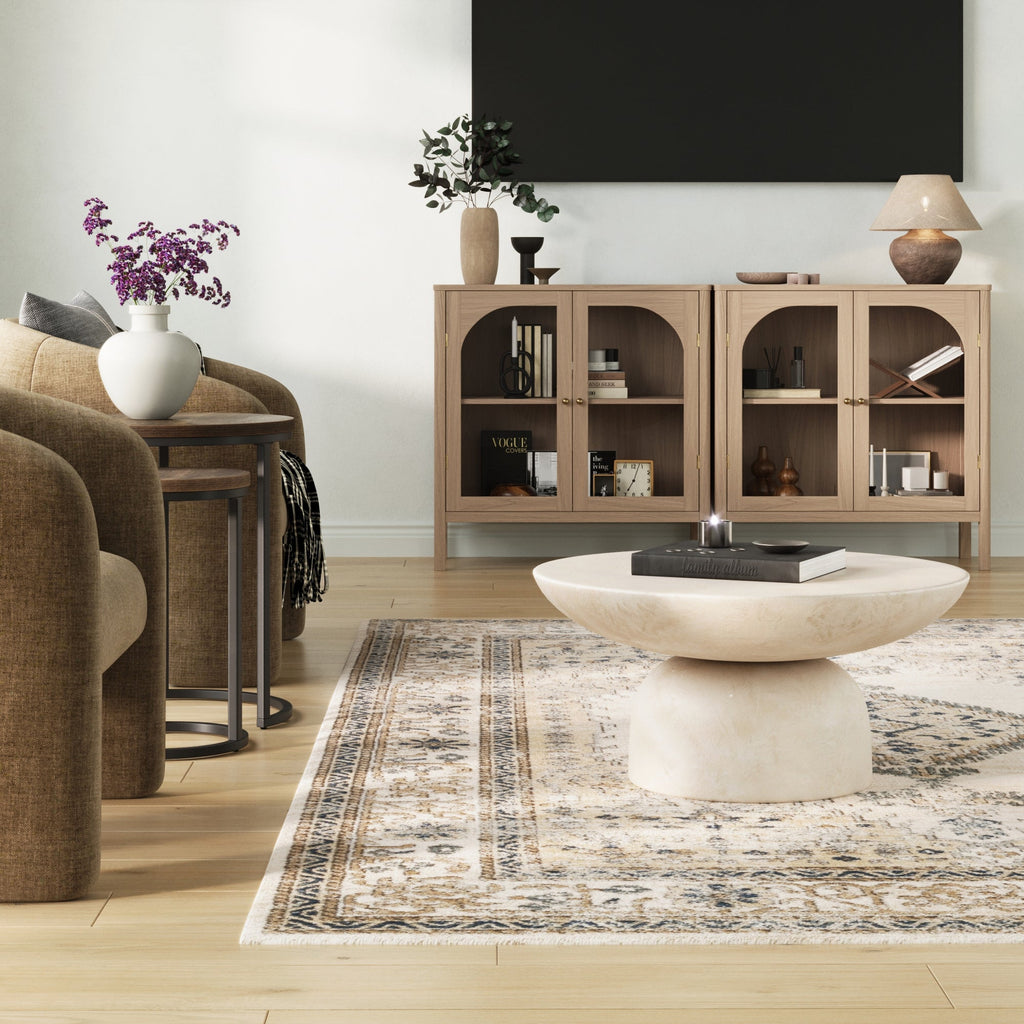 Curio Cabinet Credenza with Glass Door