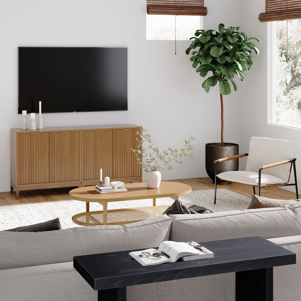 Mid-Century Fluted TV Console for TVs up to 65"