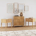 Fluted Dresser and 2 Nightstand Set
