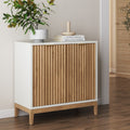 Mid-Century Fluted Storage Cabinet Warm