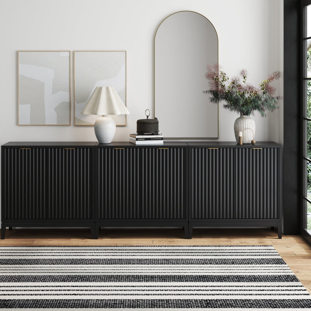 Mid-Century Fluted TV Console for TVs up to 75"