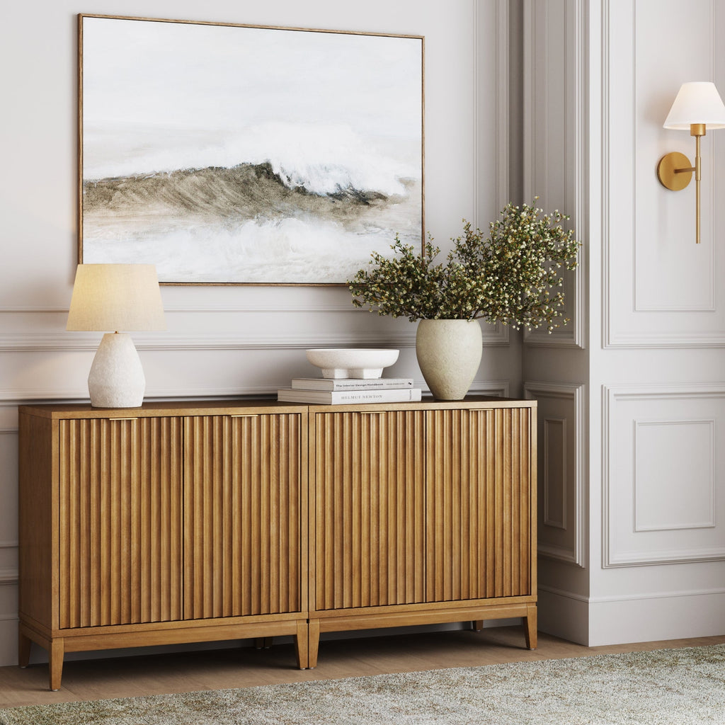 Mid-Century Fluted TV Console for TVs up to 65"