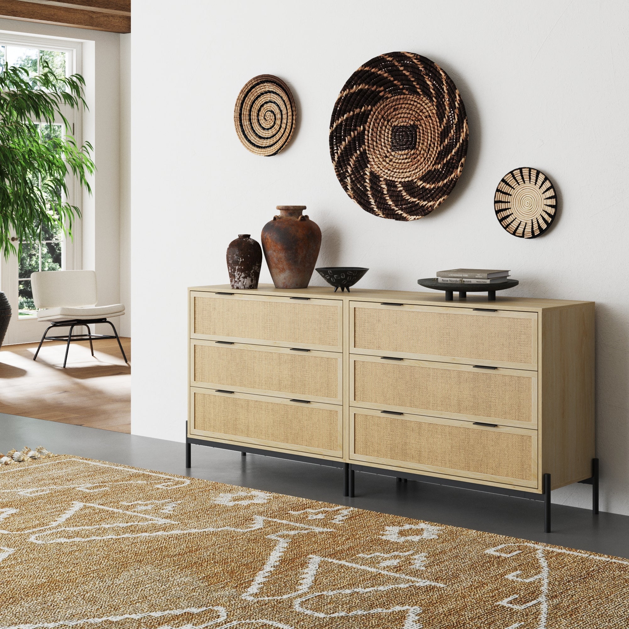 Rattan & Wood Dresser