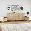 Boho Rattan Cabinet Bedroom Set
