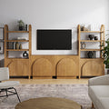 Mid-Century Arched Entertainment Center