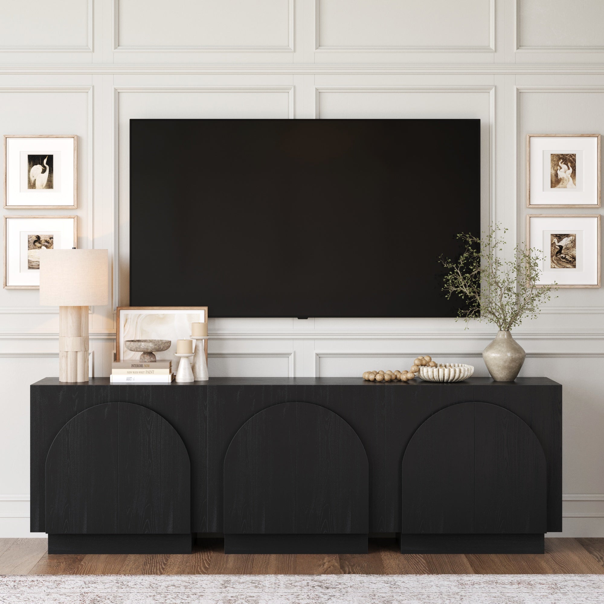 Arched Kitchen Cabinet Credenza