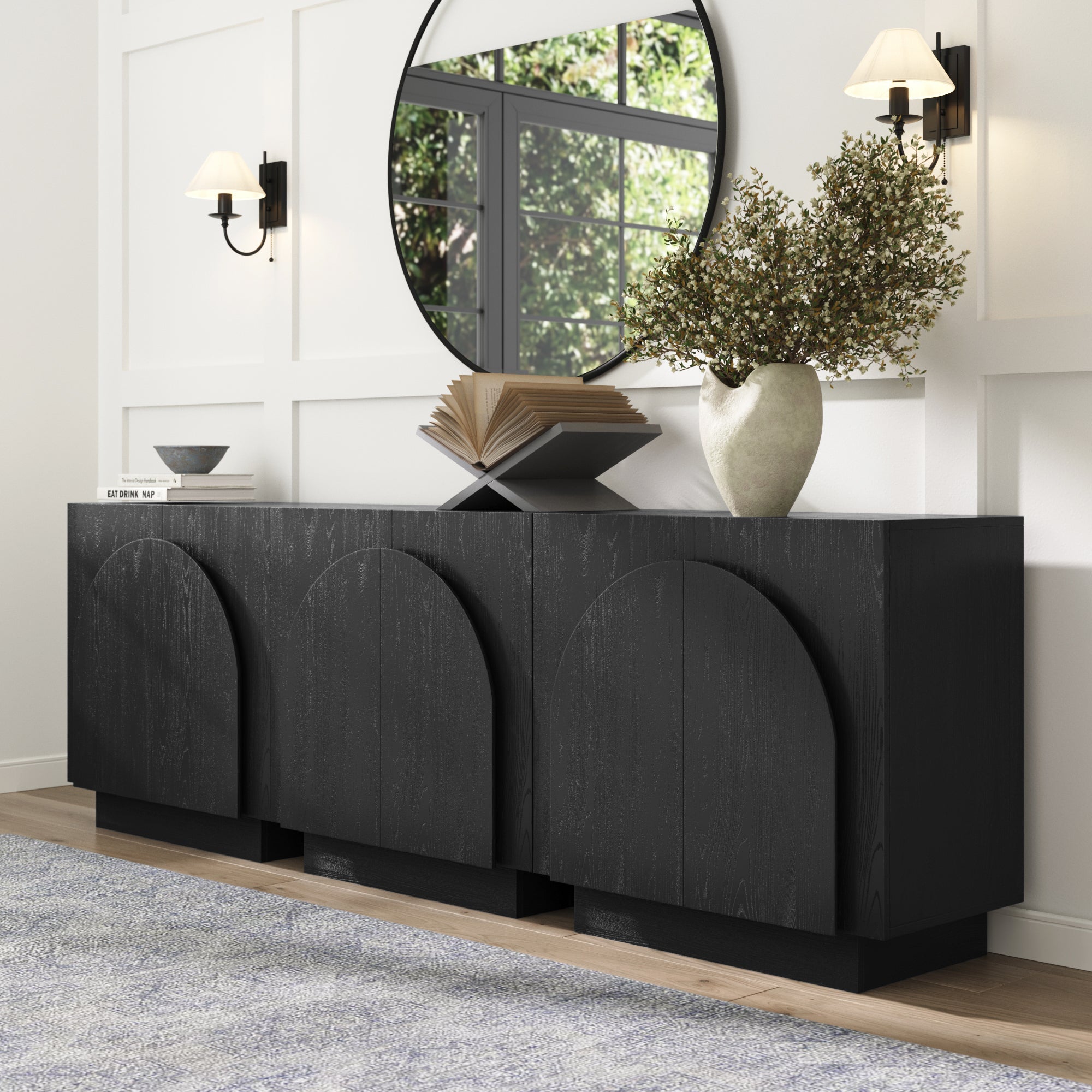 Arched Kitchen Cabinet Credenza