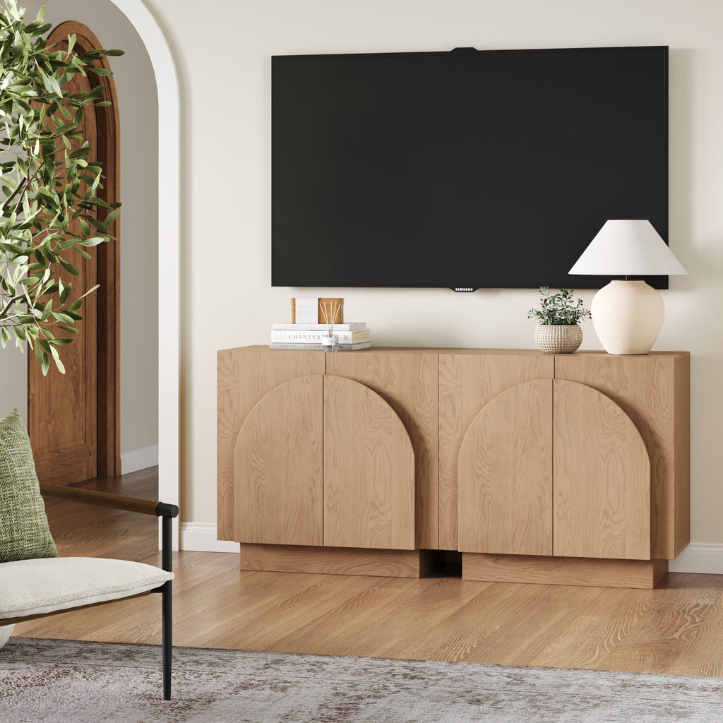 Arched Kitchen Cabinet Credenza