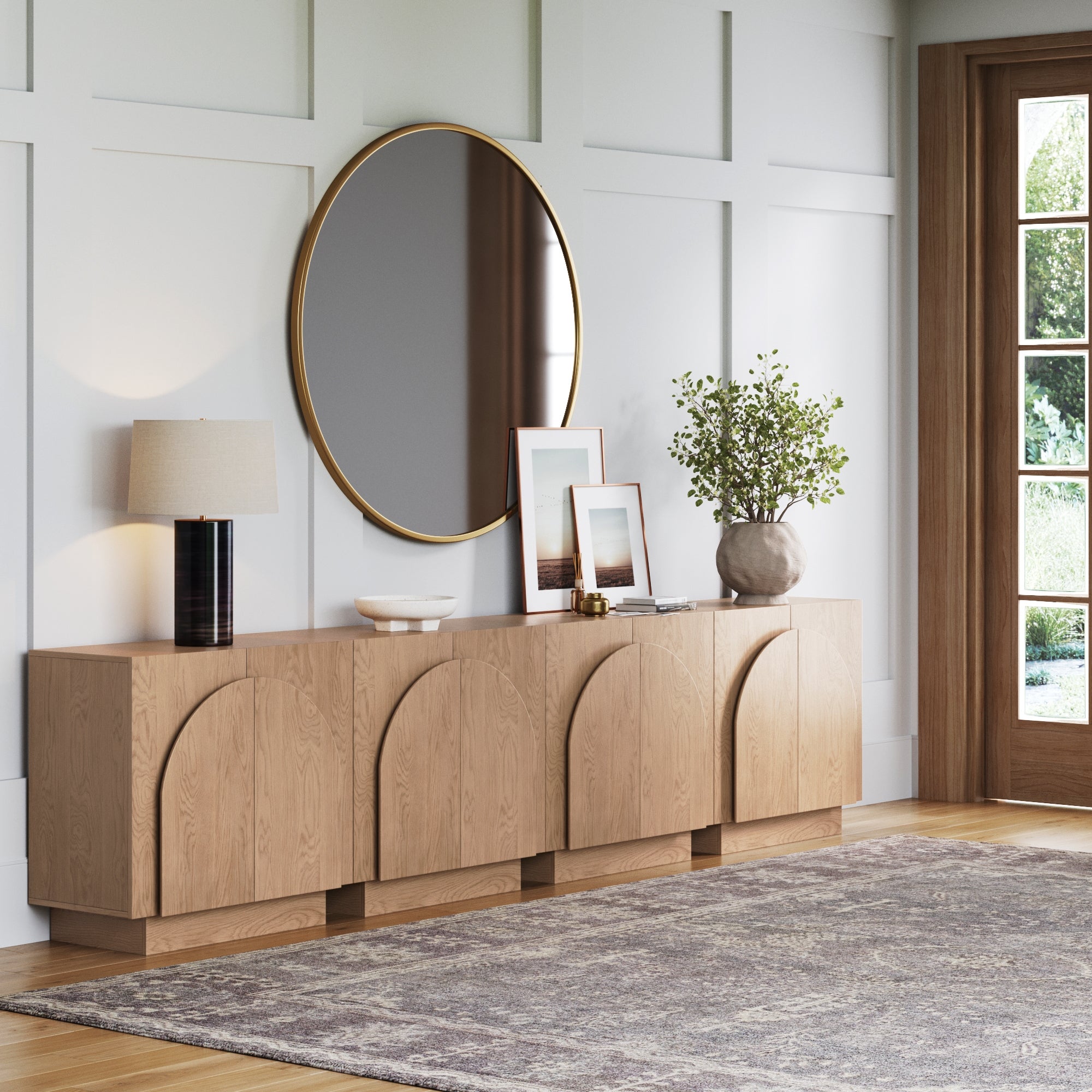 Large Arched TV Console Credenza