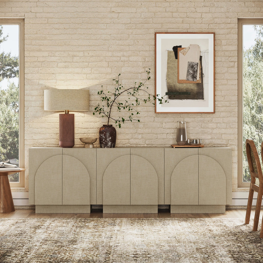 Arched TV Console Cabinet for TVs up to 75"