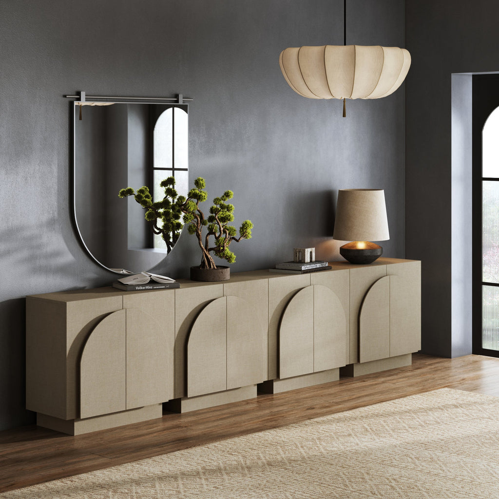 Arched TV Console Cabinet for TVs up to 100"