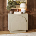 Arched Fabric Wrapped Storage Cabinet