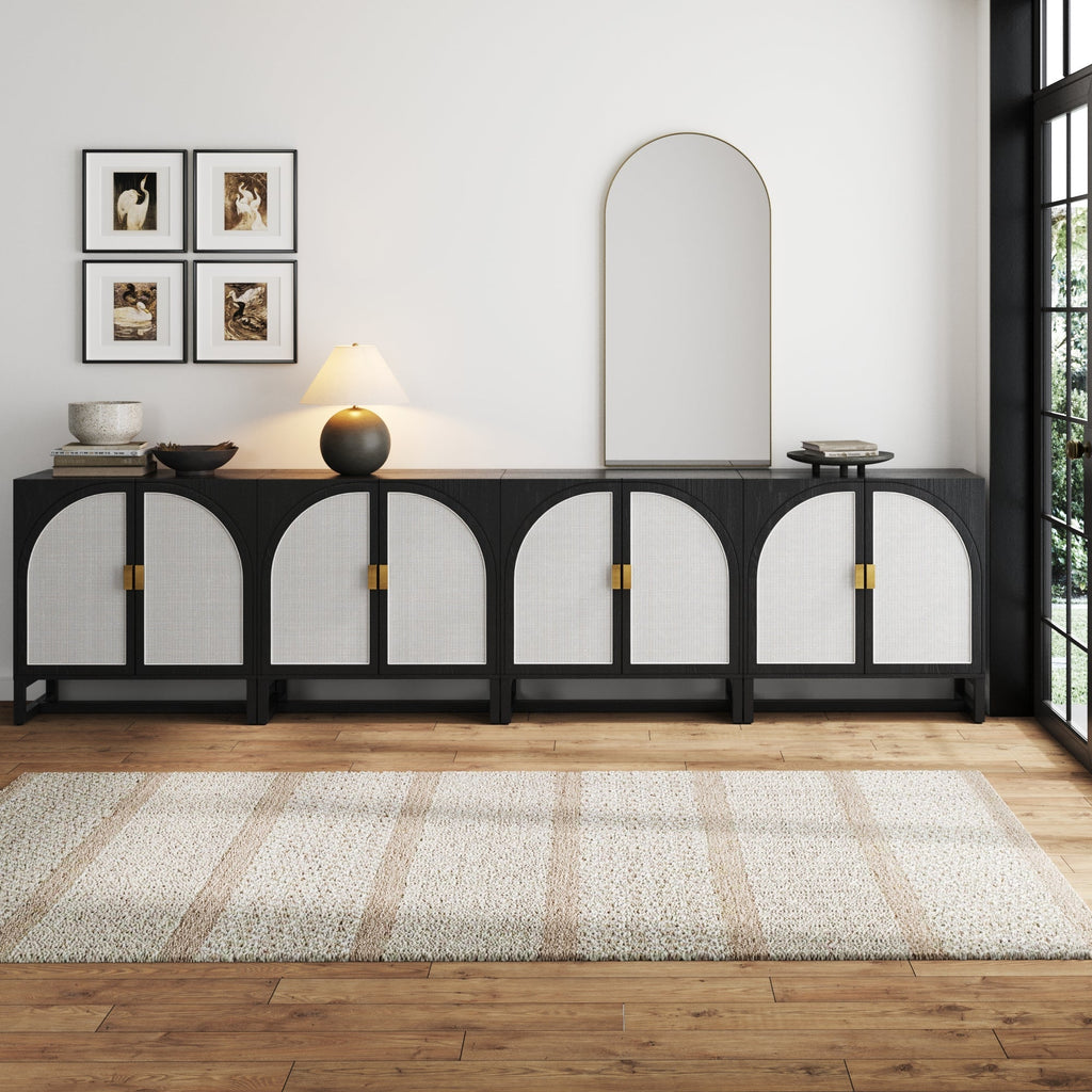 Large Rattan Credenza Console