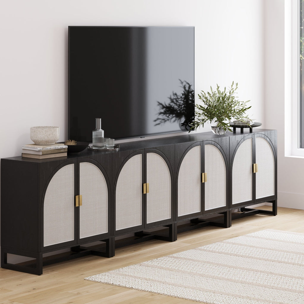 Large Rattan Credenza Console