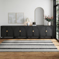 Arched Wooden Storage Credenza
