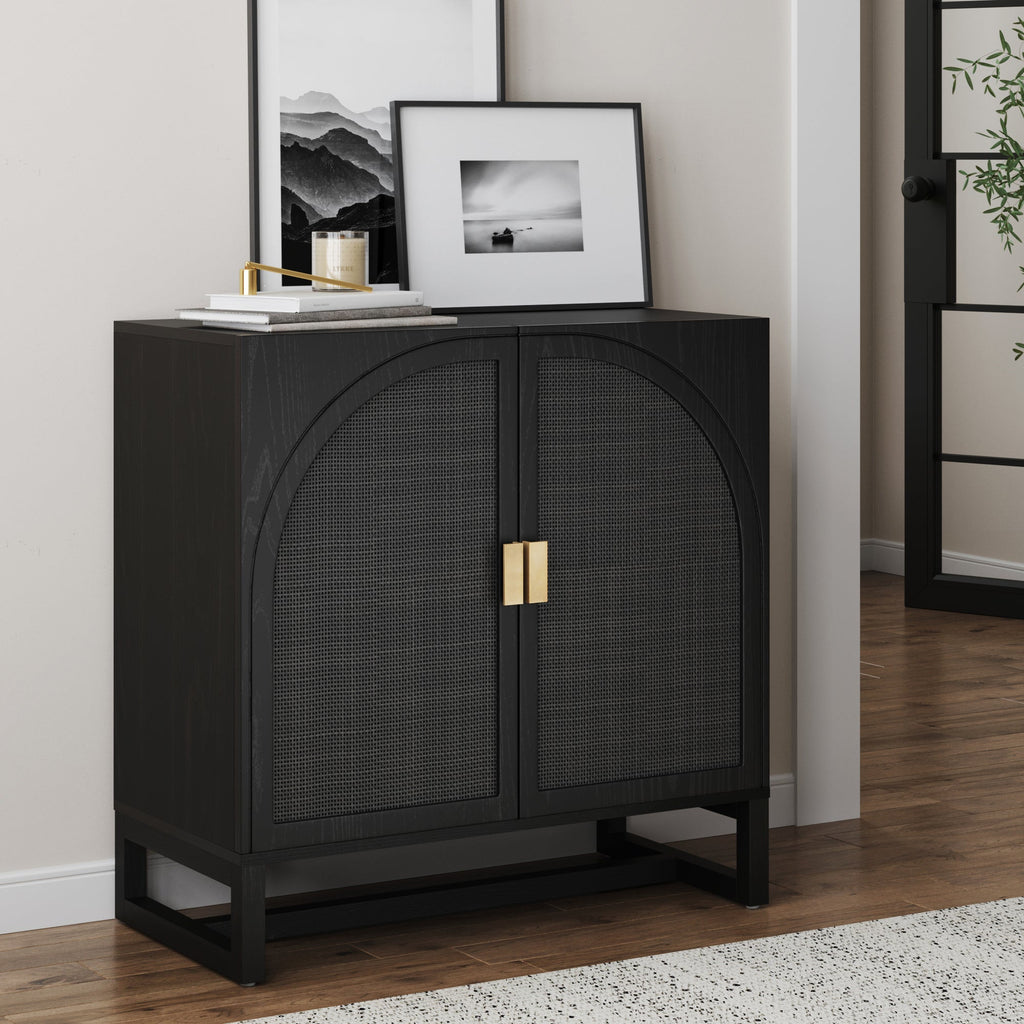 Arched Wooden 2-Door Storage Cabinet