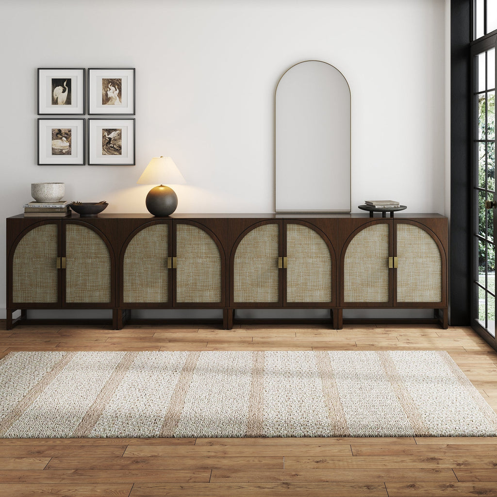 Rattan Arched TV Console Stand for TVs up to 100"