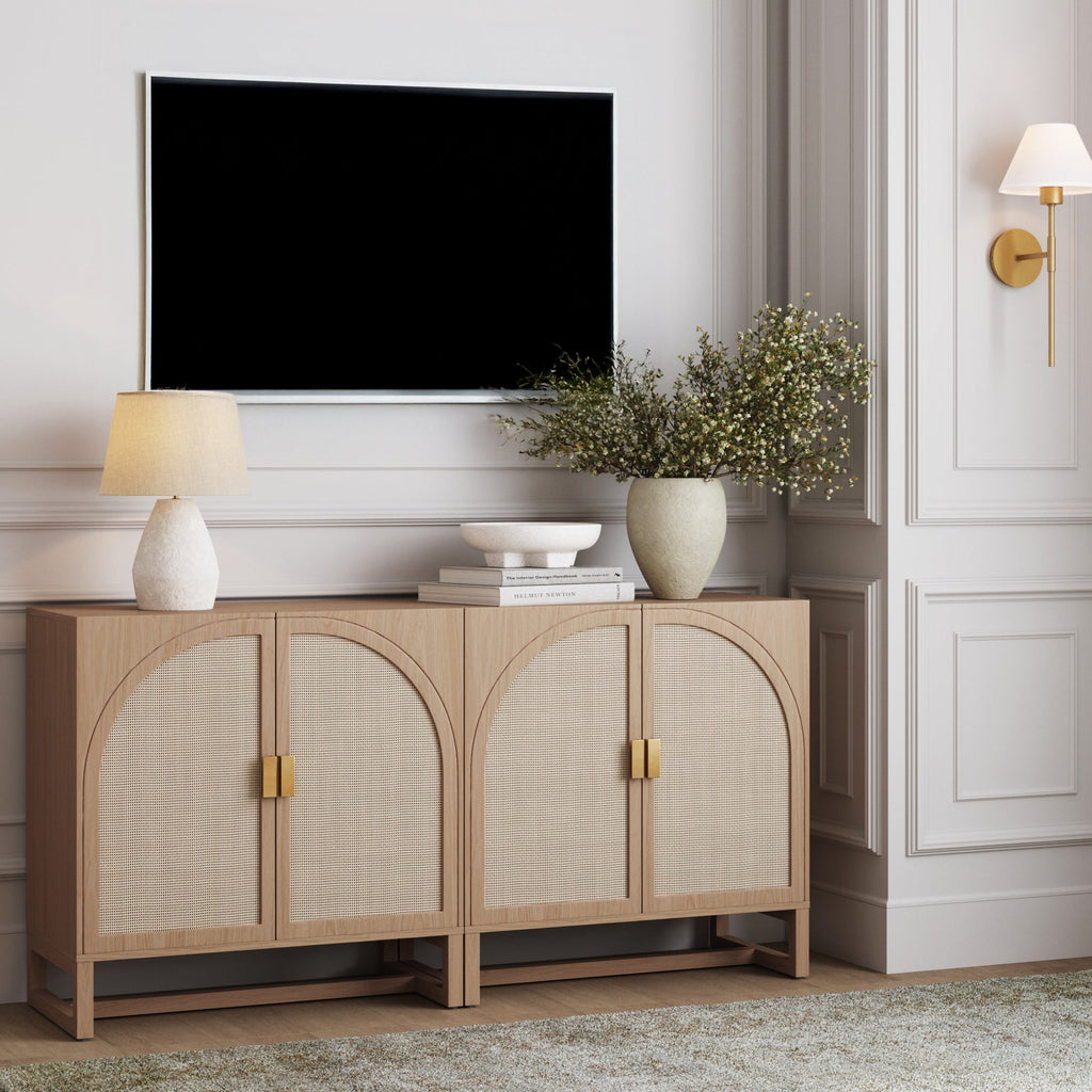 Boho Arched Cabinet Credenza