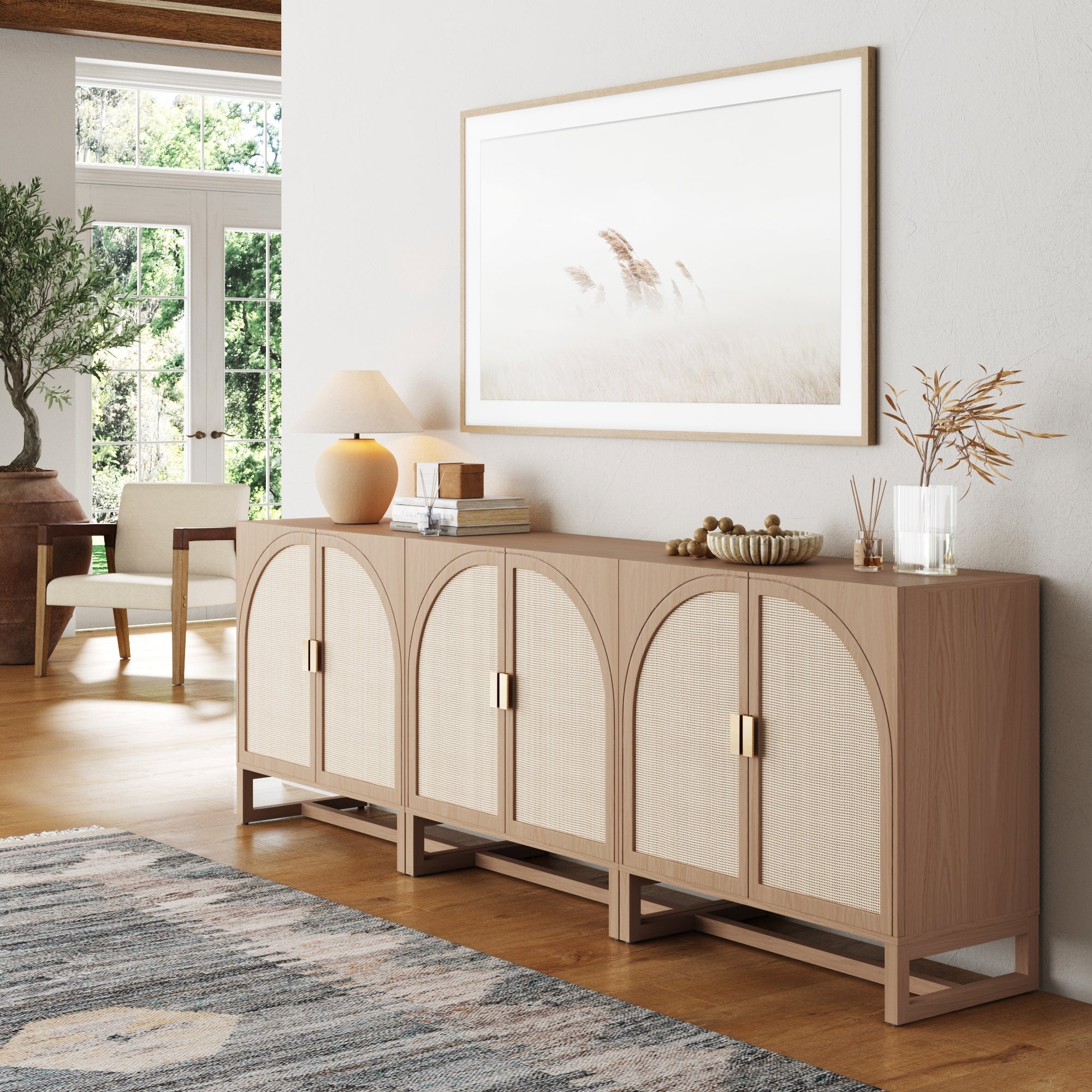 Boho Arched Cabinet Credenza