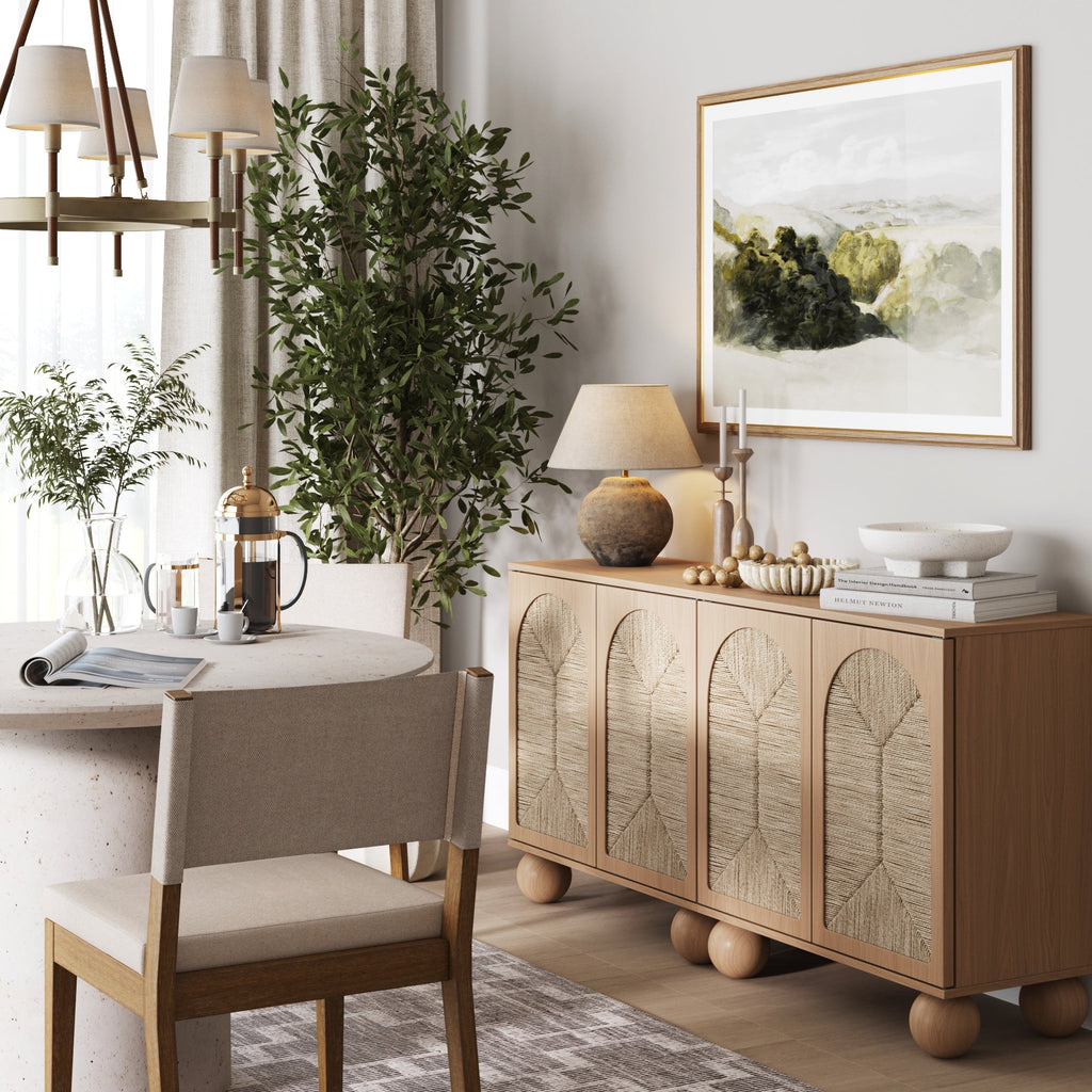 Seagrass Arched TV Console Cabinet for TVs up to 65"