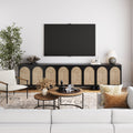 Seagrass Arched TV Console Cabinet for TVs up to 100"