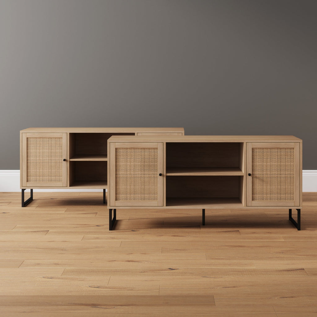 Rattan TV Console Credenza