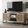 Rattan & Wood 2-Door TV Cabinet