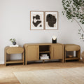 Arched TV Stand and 2 End Table Living Room Set