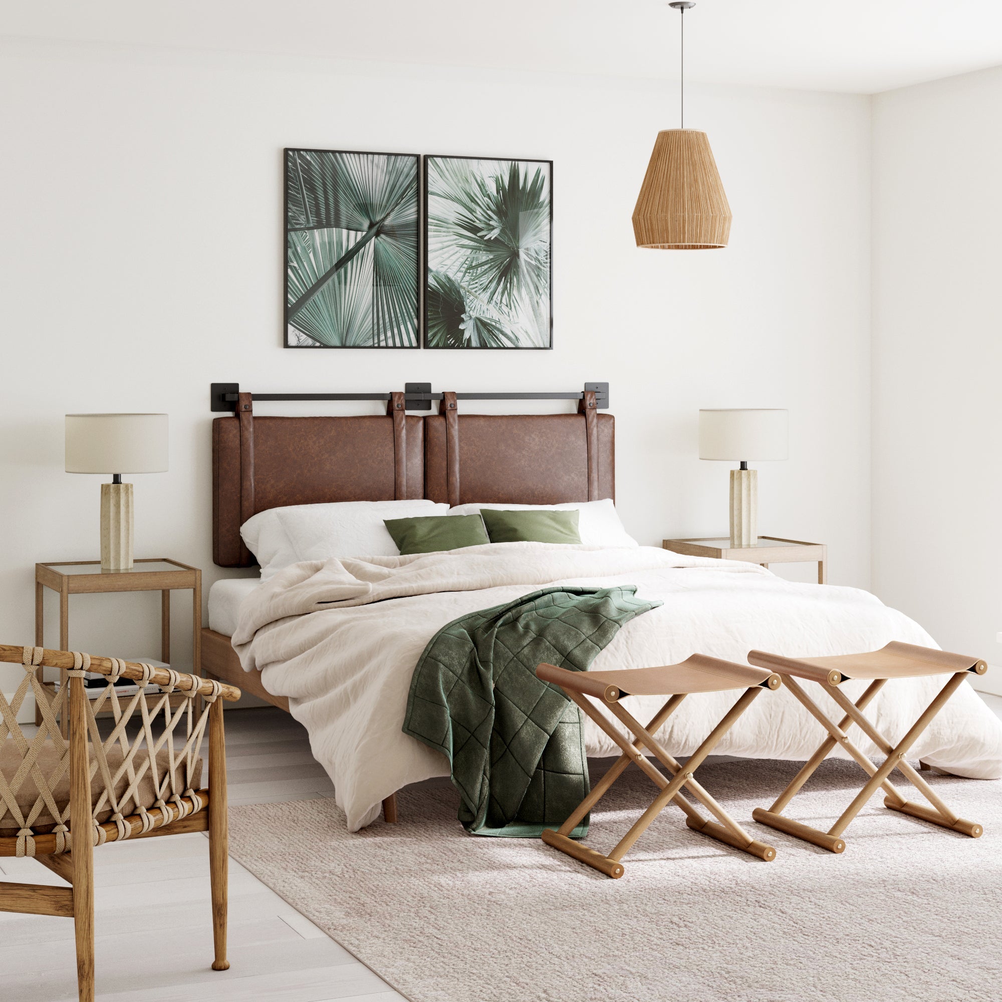 Upholstered Queen Wall Mount Headboard
