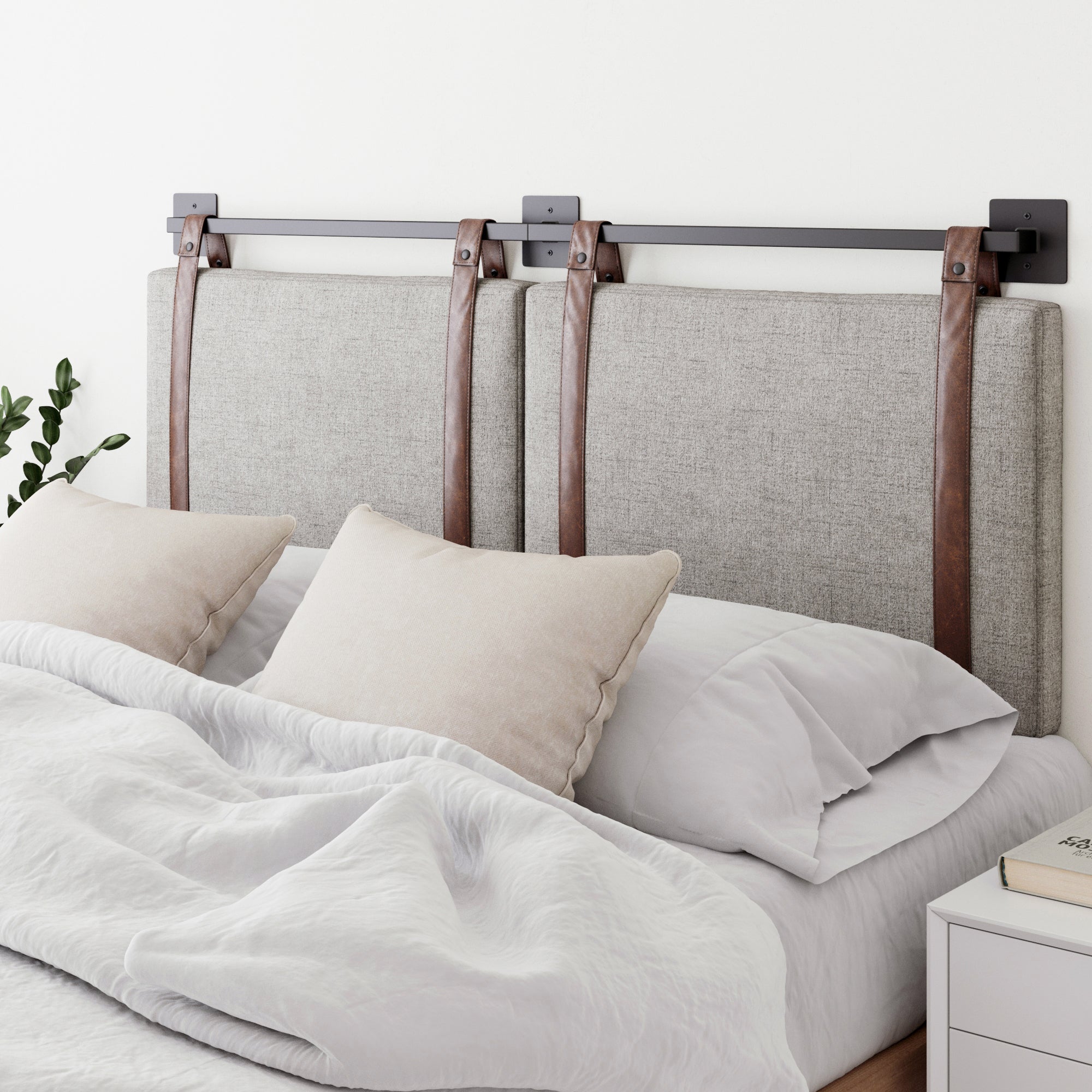 Upholstered King Wall Mount Headboard