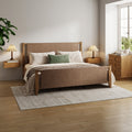 Faux Leather King Bedroom Set with 1 Dresser & 2 Nightstand