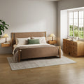 Faux Leather King Bedroom Set with 2 Dresser & 2 Nightstand