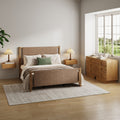 Faux Leather Queen Bedroom Set with 2 Dresser & 2 Nightstand