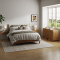 Modern Queen Bedroom Set with 2 Dresser and 2 Floating Nightstand