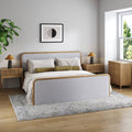Fluted King Bed Frame with 1 Solid Wood Dresser and 2 Nightstand Set