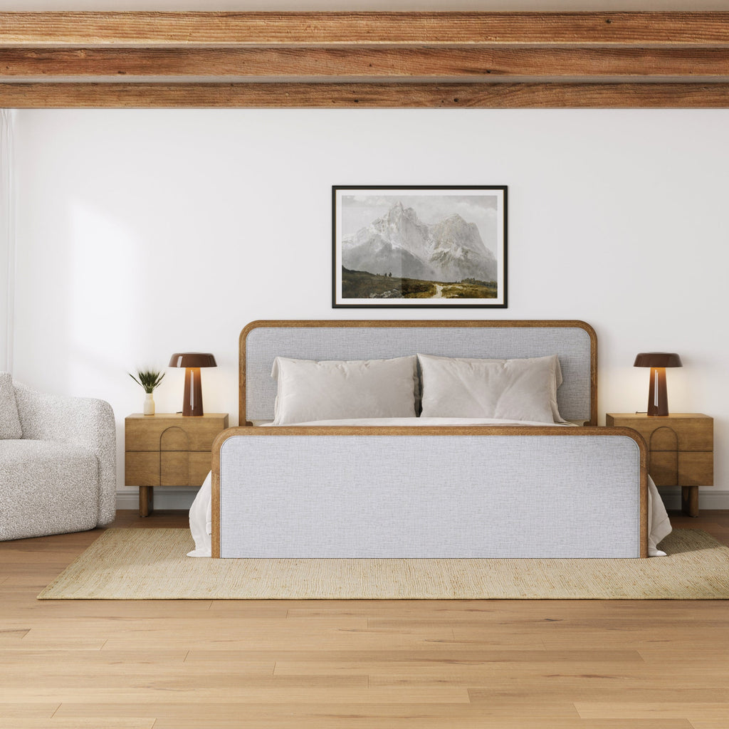 Bedroom Set with 2 Arched Nightstand