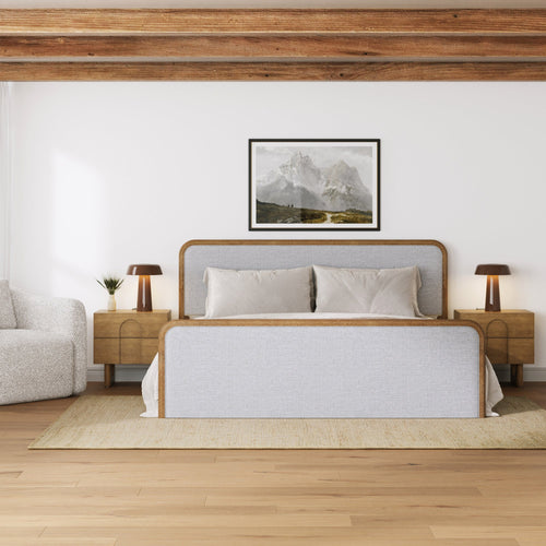 Bedroom Set with 2 Arched Nightstand