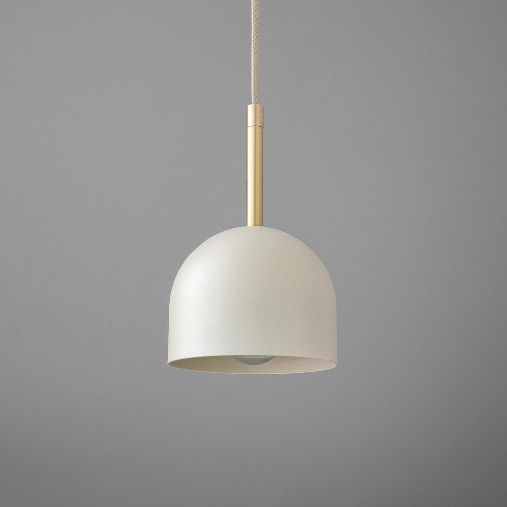 Pendant Light - Minimalist Modern Dome Light - Brass Accent Lamp - Model No. 1052