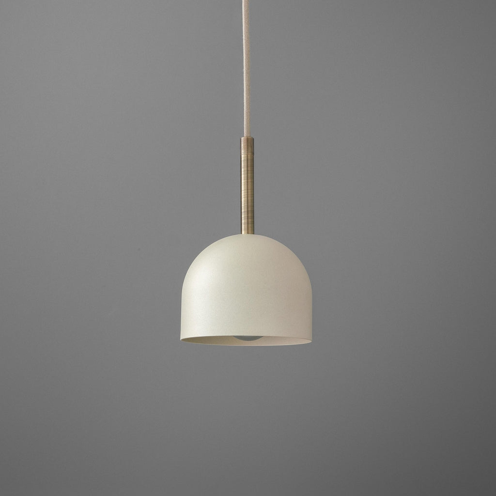 Pendant Light - Minimalist Modern Dome Light - Brass Accent Lamp - Model No. 1052