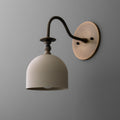 Vintage Brass Wall Sconce with Milk Glass Diffuser