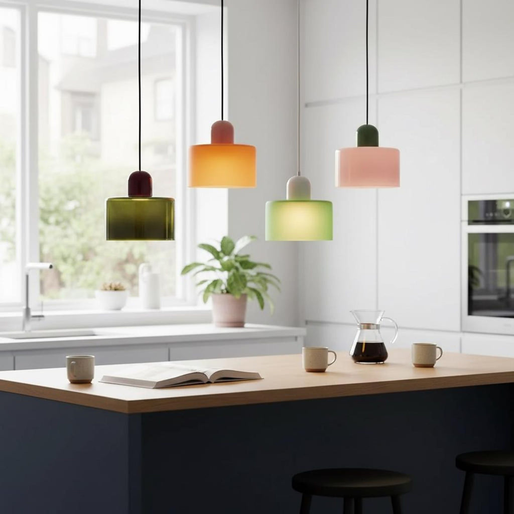 Nordic Stone and Glass Pendant Light