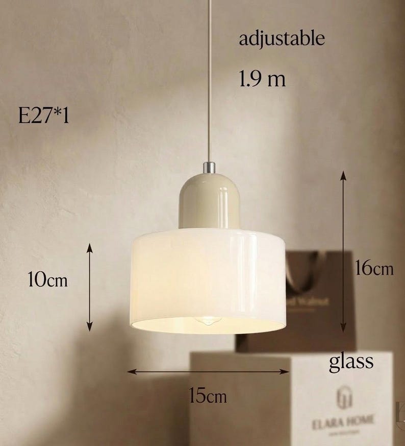Nordic Stone and Glass Pendant Light