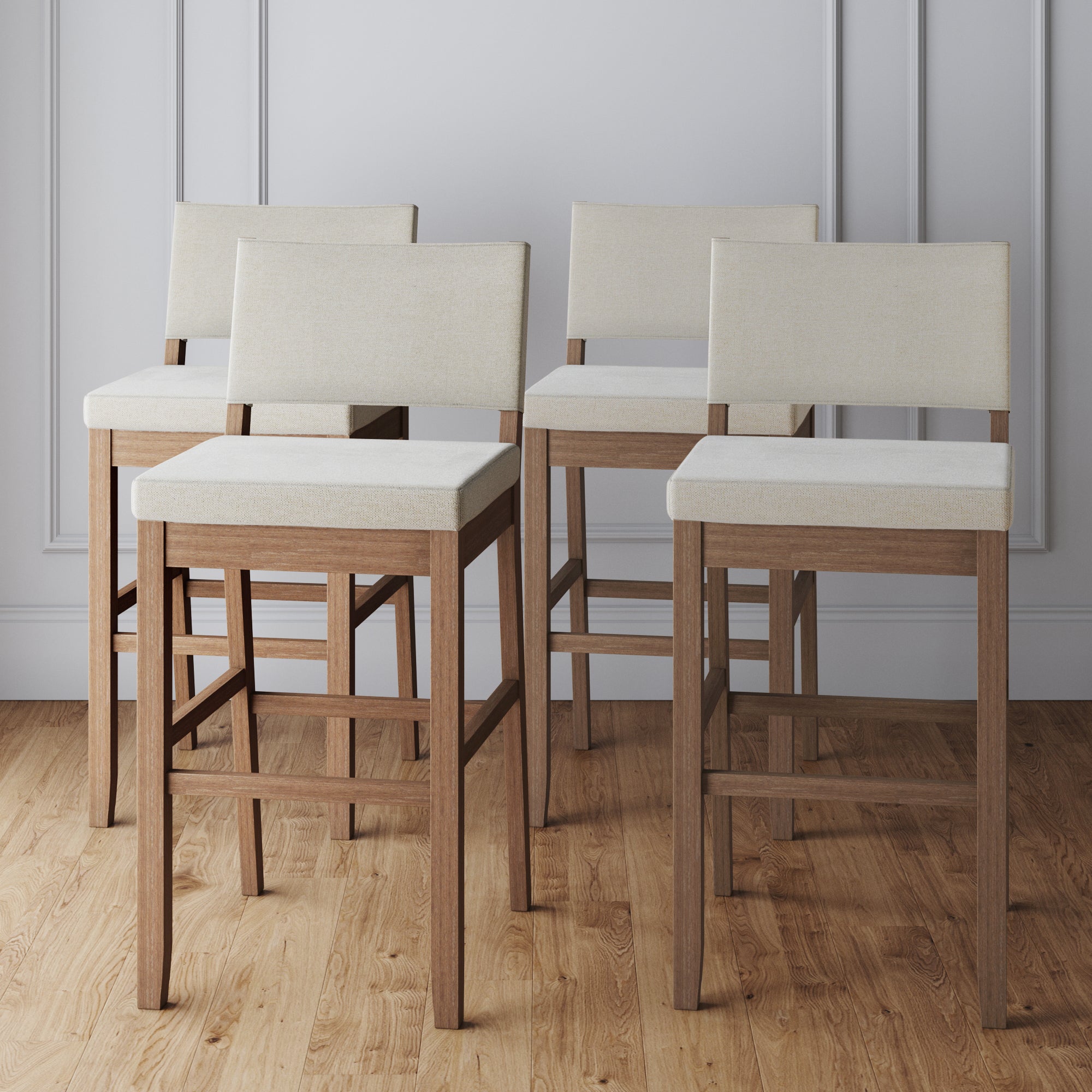 Wood Upholstered Bar Stool