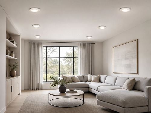 7" Round LED Flush Mount Ceiling Light – Slim Disc Design, 3000K Warm White